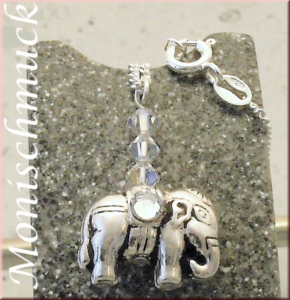 Silberkette 925 Elephant Stein